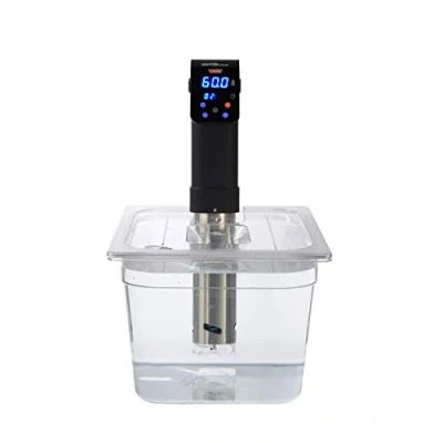 Immagine di Sous Vide Tools Contenitore in Policarbonato da 11.6 Litri, Coperchio Tagliato su Misura per Adattarsi ad Ivide Cooker, Recipiente di Cottura Trasparente, Senza Bpa, Antiaderente