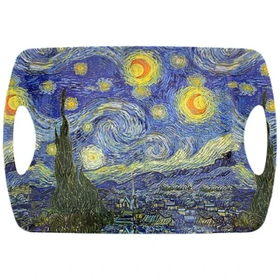 Immagine di The Leonardo Collection vassoio grande di Van Gogh, per molteplici usi in casa, progettato da Vincent vassoi servire cibo o bevande,