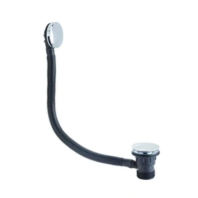 Immagine di Bristan W BATH03 C Scarico Rotondo per Vasca da Bagno con troppopieno C, Finitura cromata, Round Clicker
