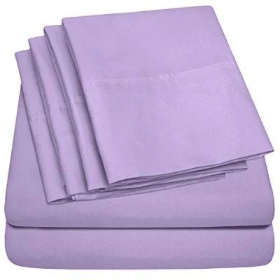Immagine di set di lenzuola per letto king size, 6 pezzi, collezione Supreme, in microfibra spazzolata fine, con tasca profonda, biancheria da 2 federe extra, ottimo valore,
