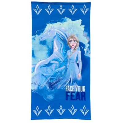 Immagine di CARTOON Telo da spiaggia Frozen II Elsa e Nokk 140 x 70 cm asciugamano ad asciugatura rapida in microspugna di poliestere per mare piscina