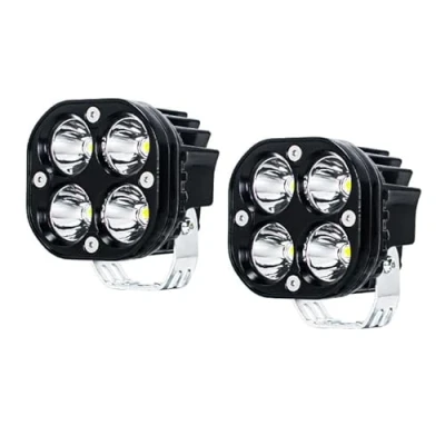 Immagine di WELLIT Faro da lavoro a LED, 2 x 40 W, 3 pollici, 12 V, 24 bianco, per fuoristrada, trattore, moto, luce pesca SUV (2 4 colore: bianco)