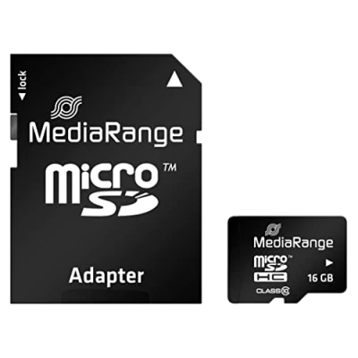 Immagine di Mediarange 813019 scheda microsd sd 16gb cl.10 con adattatore