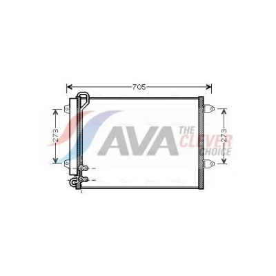 Immagine di PRASCO VNA5225D Condensatore con essiccatore 15,4 13,6 Alluminio 562 R 134a VOLKSWAGEN: Passat B7 Variant, B6 Sedan