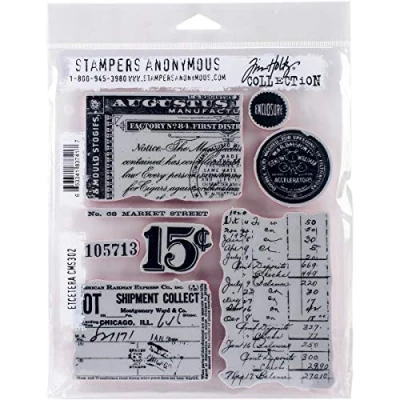 Immagine di Art Gone Wild Tim Holtz eccetera cling Timbro Set, Multicolore