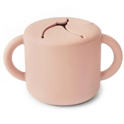 Immagine di Mushie contenitore Porta Cibo Prova di Perdite merenda scuola pranzo Accessori per Bambini Sicuri e Alta Qualità Sicuro Igienico Blush