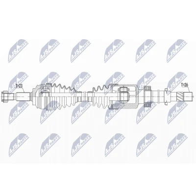 Immagine di NTY NPW RE 158 Albero motore / Semiasse Assale anteriore Dx 910 RENAULT: Clio 4
