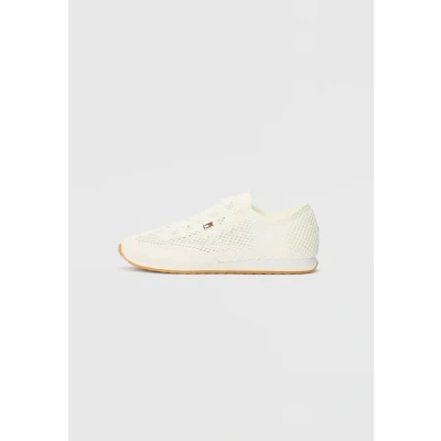 Immagine di Tommy Hilfiger Donna Sneakers Running Low Profile con Mesh, Bianco (Ecru), 36