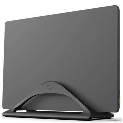 Immagine di HumanCentric Supporto verticale per laptop scrivania (nero) regolabile dock Apple MacBook, MacBook Pro e altri organizzare lavoro casa ufficio