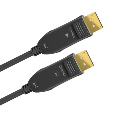 Immagine di goobay 64866 Cavo di collegamento ottico DisplayPort Hybrid 2.0 (AOC) / 8K Ultra HD 4320p (60 Hz) fibra ottica ibrida conduttore rame/DisplayPort su 10M