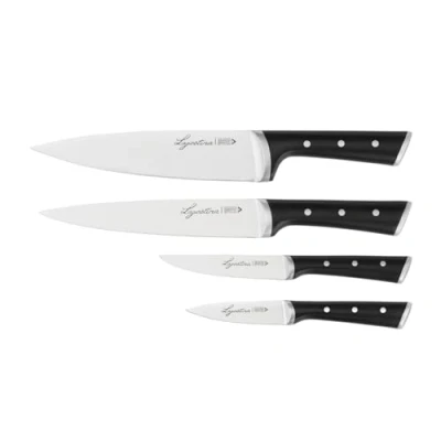 Immagine di Lagostina Iceforce, Set Coltelli da Cucina, 4 in Accaio Inox con Lama Raffreddata, Confezione Coltello Chef 20 cm, Per affettare Spelucchino 9 cm e Multiuso 11