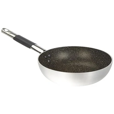 Immagine di Pentole Agnelli ALSA111BINF20 Infinity Padella Svasata Alta, a Saltare, in Alluminio, con Manico Tubolare Acciaio Inossidabile Cool, 20 cm, Argento