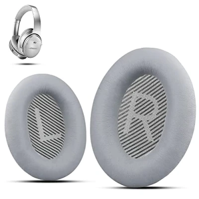 Immagine di Krone Kalpasmos Cuscinetti di ricambio per cuffie Bose, compatibile con Bose QuietComfort 35 ii, QC35, QC25, QC2, QC15, Ae2, Ae2i, Ae2w, SoundTrue e SoundLink, colore: Grigio