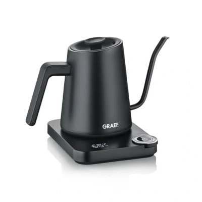 Immagine di GRAEF Pour Over GK502 Bollitore con regolazione della temperatura e timer, beccuccio collo di cigno, 900 ml, nero opaco