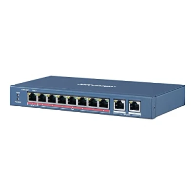 Immagine di Hikvision Digital Technology DS 3E0310HP E switch di rete Non gestito Fast Ethernet (10/100) Supporto Power over (PoE) Blu