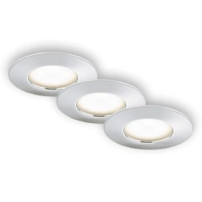 Immagine di BRILONER Leuchten Lampade da soffitto a LED, set 3, plafoniere 5 watt ciascuna, 400 lumen 3.000 kelvin, IP44, bianco, 75x28mm (DxH)