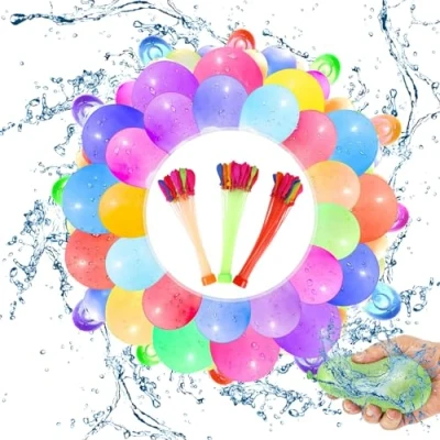 Immagine di YUZHEDM Pack Of 444 Palloncini D&#039;acqua Autoleganti a Riempimento rapido Bombe Colorato d Acqua Palloncini,Adatto per spiagge, piscine