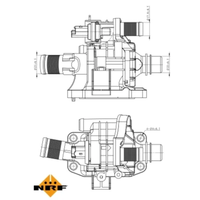 Immagine di NRF 725039 Termostato motore 83 con sensore, anello tenuta alloggiamento PEUGEOT: 207 Hatchback, 206 SW, FORD: FIESTA 6