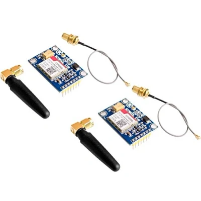 Immagine di TECNOIOT 2pcs SIM800L V2.0 5V Wireless gsm GPRS Module Quad Band with Antenna Cable cap