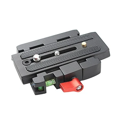 Immagine di Ander opiastra a sgancio rapido fotocamera treppiede clip di trigger adattatore con piastra innesco compatibile testa Manfrotto 501 500Ah 701HDV 503HDV Q5 (# 1)