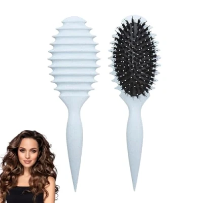 Immagine di Atsmoce®2024 Nuovo Bounce Defining Curl Spazzola, Spazzola Curly Brush, per Capelli Ricci Setole Cinghiale (Blue)