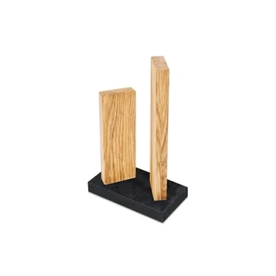 Immagine di Kai Blocco portacoltelli Magnetico Piccolo Stonehenge in Rovere con Base Granito Legno Premium Spazio per 4 coltelli Dimensioni 18 x 10 28 30 cm