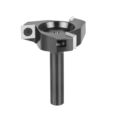 Immagine di SpeTool Fresa per Spianare Legno Diametro Gambo 12mm di Taglio 60 mm con 3 Inserti in Carburo Tungsteno Fresatrice Verticale CNC a
