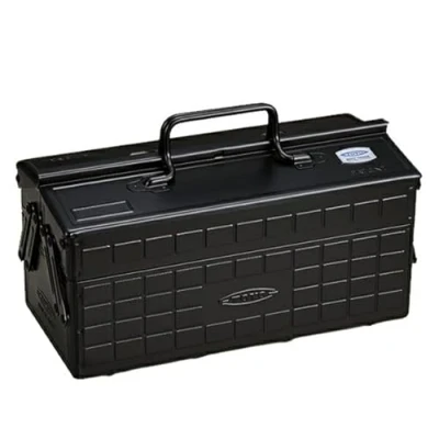 Immagine di Toyo ST 350BK Cassetta degli attrezzi a 2 ripiani, colore: nero
