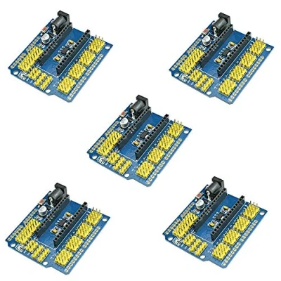 Immagine di ZkeeShop 5PCS Expansion Sensor Shield Module Compatible for Arduino Uno R3 Nano I/O