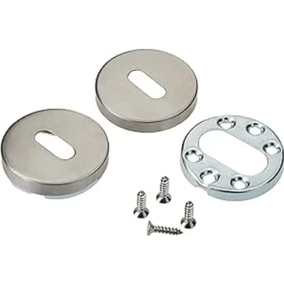 Immagine di Bricard 67020 Coppia di rosette in acciaio inox Tempo camera da letto porta interna, 1 Paquet