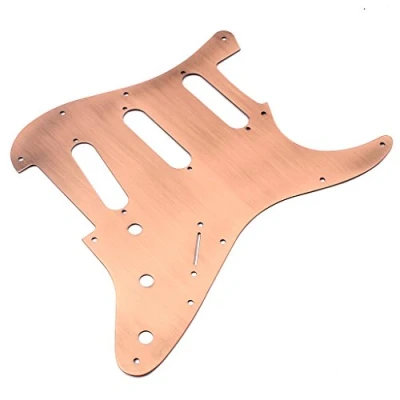 Immagine di Alnicov SSS 11 Foro Strat Metallo Chitarra Pickguard Alluminio Scrach Piastra per USA/Messicana Standard Moderna Chitarra, Bronzo