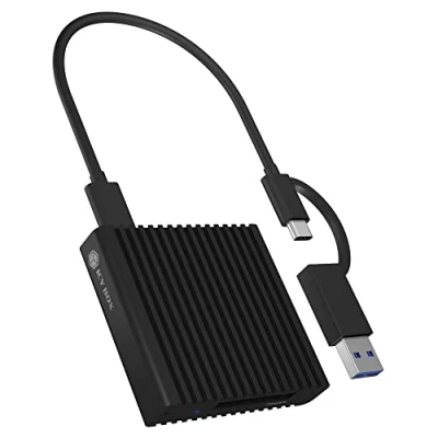 Immagine di ICY BOX IB CR404 C31, Kartenleser, CF Express 2.0 Type B, USB 3.2 (Gen 2), Status LED Lettore schede di memoria esterno C®, Gen 2 (USB 3.1) Nero