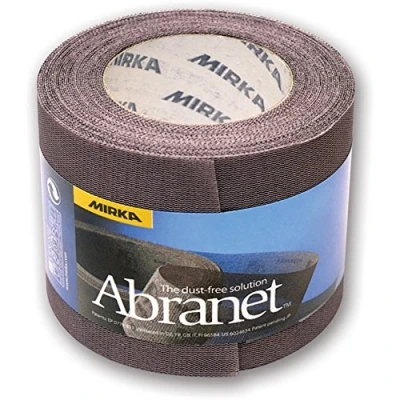 Immagine di Mirka Abranet rotolo abrasivo netto 75 mm x 10 m a strappo / grana P240 1 per levigare legno, stucco, vernice, plastica 545BI001253R