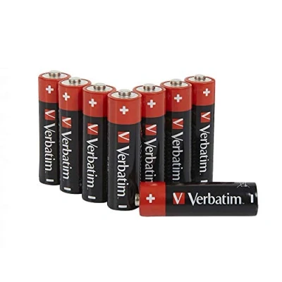 Immagine di VERBATIM Batterie alcaline AA Premium I 1,5V Pile Stilo LR6 per lettori MP3, fotocamera, telecomando, rasoio ecc. 8 pezzi