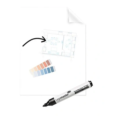 Immagine di Legamaster 7 159300 Magic Chart Clearboard, fogli trasparenti elettrostatici riposizionabili include 25 (60 x 80 cm)