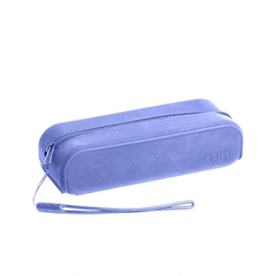Immagine di Enri, Astuccio scolastico in silicone, unisex, rettangolare, con maniglia, 19 x 5 7 cm, colore: blu