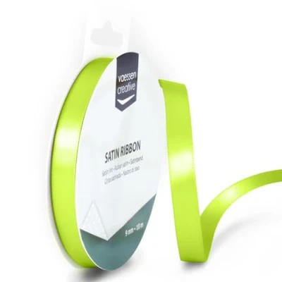 Immagine di Iris Ohyama Ribbon Lyon Wired Nastro di Raso, Verde (Chiaro), 9 mm x 10 m, unità