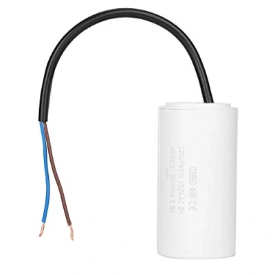 Immagine di Condensatore con conduttore 250V AC 120uF 50/60Hz per compressore d&#039;aria motore CBB60