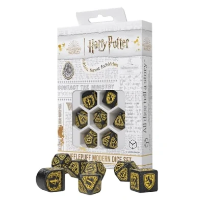 Immagine di Q Workshop Harry Potter Pack dés Hufflepuff Set di dadi moderni Nero (7)