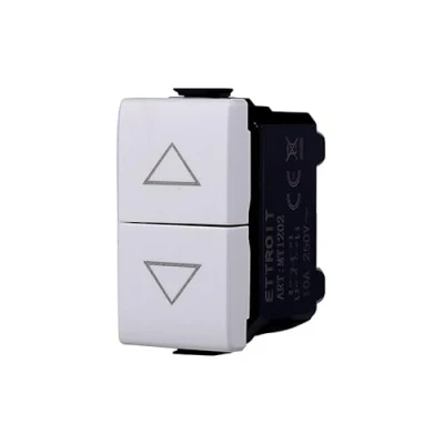 Immagine di Pulsante Doppio Saliscendi 1P+1P 10A, Interbloccato Compatibile Con Bticino Matix (1)