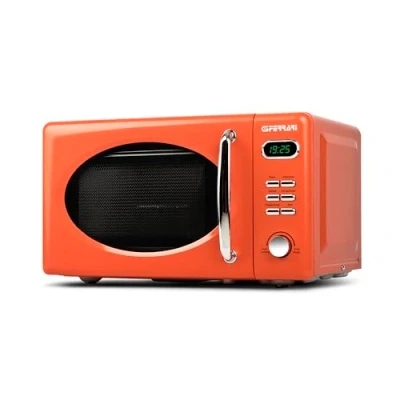 Immagine di G3 Ferrari G10155 &quot;Sapormio Vintage&quot; Microonde Vintage Combinato Digitale, 1150W, 20 Litri, 8 Programmi, 4 modalità di cottura, Accessori inclusi, Timer 60 min, Arancio