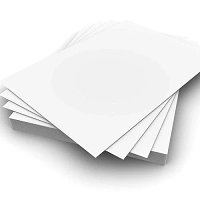 Immagine di Ark, fogli in cartoncino per stampante formato A4, carta spessa di alta qualità e colore bianco, da 300 g/mq, confezione 50