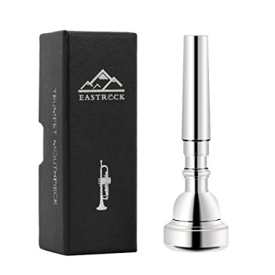 Immagine di EastRock Bocchino per tromba placcato argento 7C, Bb di ricambio in ottone principianti giocatori professionisti (7C)