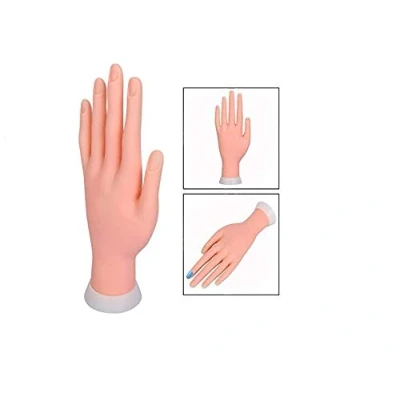 Immagine di Manicure Practice Hands,Xrten Mano per Pratica Modello Flessibile Nail Art Dito Formazione