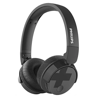 Immagine di PHILIPS BH305BK/00 Cuffie Bluetooth on Ear con Bluetooth, Bassi Voluminosi, Cancellazione Attiva del Rumore, Durata della Batteria 18 ore, Pieghevole, Nero, Vecchia Versione