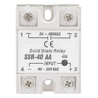 Immagine di relè a stato solido, SSR 40AA 40A Modulo solido Ingresso CA Uscita 90 250 V 24 480