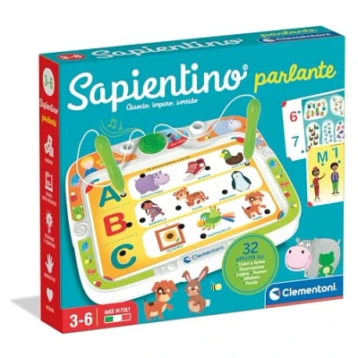 Immagine di Clementoni Sapientino Gioco Elettronico Parlante Bambini 3 Anni, Banchetto con Schede Educative e Penna Interattiva, Imparare Nuove Parole, Batterie Incluse, Made in Italy, 16472, Multicolore