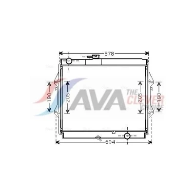 Immagine di AVA COOLING SYSTEMS Radiatore motore Alluminio 450mm 518mm 16mm con telaio Alette di raffreddamento saldate TOYOTA: HILUX 6 Pick up TOA2642