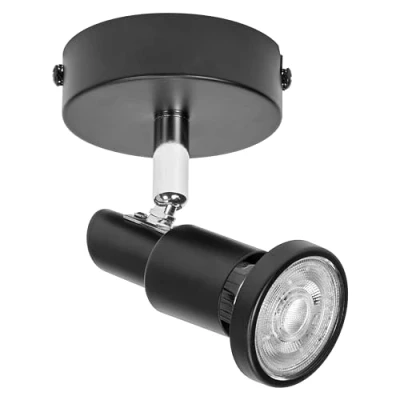 Immagine di LEDVANCE LED SPOT GU10 1 x 3,4 W, 230 lm, nero, temperatura di colore 2.700 K, della luce bianco caldo, design senza tempo, lampada sostituibile, ideale per interni, teste regolabili