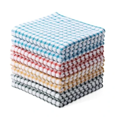 Immagine di Oeleky Strofinacci da cucina in 100% cotone per lavare i piatti, 30,5 x cm, panni assorbenti cucina, confezione 8, la pulizia ad asciugatura rapida